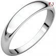 14kt White 04.00 mm Half Round Tapered Band