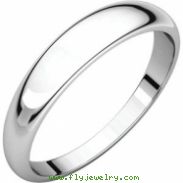 14kt White 04.00 mm Half Round Tapered Band