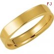 14kt White 05.00 mm Square Comfort Fit Band