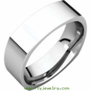 14kt White 06.00 mm Square Comfort Fit Band