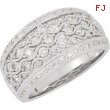 14kt White 1 CTTW Polished DIAMOND RING