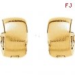 14kt White 11.50 mm PAIR Polished HINGED EARRING