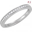14kt White 1/5 CT TW BAND Polished BRIDAL ENGAGEMENT SEMI SET