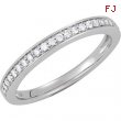 14kt White 1/5 CT TW BAND Polished BRIDAL ENGAGEMENT SEMI SET