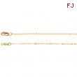 14kt White 16 INCH Polished LASERED TITAN GOLD CABLE CHAIN