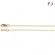 14kt White 16 INCH Polished LASERED TITAN GOLD ROPE CHAIN