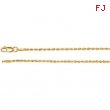 14kt White 18 INCH Polished 01.50MM ROPE CHAIN (REPLCH505)
