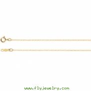 14kt White 18 INCH Polished LASERED TITAN GOLD ROPE CHAIN