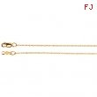 14kt White 18 INCH Polished LASERED TITAN GOLD ROPE CHAIN