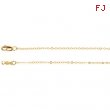 14kt White 20 INCH Polished LASERED TITAN GOLD CABLE CHAIN