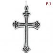 14kt White 26.00X18.00 MM Polished CROSS PENDANT