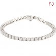 14kt White 4 1/2 CT TW/ 7 1/4 INCH Polished DIAMOND BRACELET