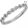 14kt White 7 Polished .04 CTW Diamond Ring