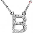 14kt White B Diamond 0.166666666666667 1/6CTW Diamond Necklace