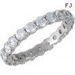 14kt White Band 06.00 Complete with Stone ROUND 03.00 MM Polished 1 9/10 CTW ETERNITY BAND