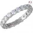 14kt White Band 07.00 Complete with Stone ROUND 03.00 MM Polished 2 CTW ETERNITY BAND