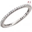 14kt White Band 07.00 Complete with Stone ROUND VARIOUS Polished 1/3 CTW DIAMOND BAND