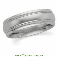 14kt White Band 09.00 NONE Complete No Setting Polished DESIGN BAND