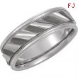 14kt White Band 09.50 NONE Complete No Setting Polished DESIGN DUO BAND