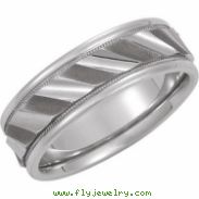 14kt White Band 10.00 NONE Complete No Setting Polished DESIGN DUO BAND