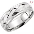 14kt White Band 11.00 NONE Complete No Setting Polished DUO BAND