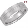 14kt White Band 12.00 06.00 MM Complete No Setting Polished DESIGN BAND