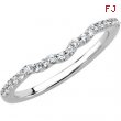 14kt White Band Complete with Stone 07.00 3/4 CTW Polished 1/4 CT W Band