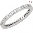 14kt White Band Complete with Stone 07.00 ROUND 01.30 MM Diamond Polished 3/8CTW ETERNITY BAND