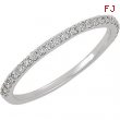 14kt White Band Complete with Stone NONE NO CENTER STONE NO CENTER STONE NONE Polished 1/4CTW DIAMON