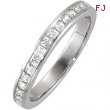 14kt White Band Complete with Stone SI2-SI3 NONE 01.75X01.75 mm Diamond Polished 3/4CTW BAND