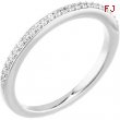 14kt White Band Complete with Stone SI2-SI3 Round 01.10 MM Diamond Polished 1/8 CTW BAND