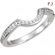 14kt White Band Complete with Stone SI2-SI3 Round 01.20 MM Diamond Polished 1/5CTW BAND