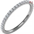 14kt White Band Complete with Stone SI2-SI3 Round 01.30 MM Diamond Polished 1/4CTW BAND