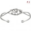 14kt White BRACELET Complete with Stone ROUND VARIOUS Diamond Polished .05CTW DIAMOND CUFF BRACELET