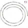 14kt White BULK BY INCH Polished SOLID BOX CHAIN