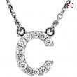 14kt White C Diamond 0.166666666666667 1/6CTW Diamond Necklace