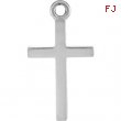 14kt White CHARM Mounting 16.12X08.86 MM Polished POSH MOMMY COLL CROSS CHARM