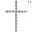 14kt White Complete with Stone .25 CT TW Diamond Cross Pendant