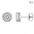 14kt White Complete with Stone Diamond 2 3/8 VARIOUS I/ I2 NONE NONE NONE Pair Polished DIAMOND EARR