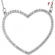 14kt White Diamond 25.00X28.20 mm 1/2 CTW Diamond Heart Necklace