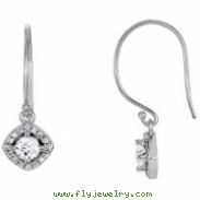 14kt White Diamond 5/8CTW 04.10 mm 5/8CTW Diamond Earrings