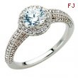 14kt White Engagement Semi-Mount with Head 3/4 CTW Dia Semi-mount Engagement Ring