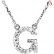 14kt White G Diamond 0.166666666666667 1/6CTW Diamond Necklace