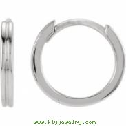 14kt White Hoop Earrings