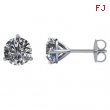 14kt White Pair 1 1/2 CTW SI2-SI3 G-H 1 1/2 CTW Diamond Stud Earrings With Backs