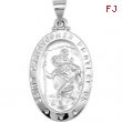14kt White PENDANT COMPLETE NO SETTING 25.50X17.75 MM Polished NONE