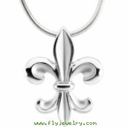 14kt White PENDANT Polished METAL FASHION PENDANT