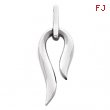 14kt White Polished Metal Fashion Pendant