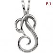 14kt White Polished Metal Fashion Pendant Mounting