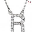 14kt White R Diamond 0.166666666666667 1//6CTW Diamond Necklace